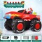 GOOSH 7.5 FT Long Christmas Inflatables Santa Claus Snowman with Presents on Truck with Built-in LEDs